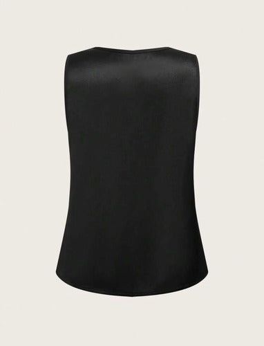 Musculosa Top Blusa Brillante Escote Lentejuelas Kikinas