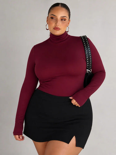Buzo Polera Cuello Alto Plus Size Talle Grande
