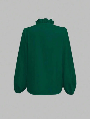 Blusa Talle Grande Manga Larga De Gasa Ligera Kikinas