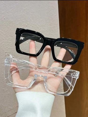 Armazón De Lentes Cuadrado Transparente Genérico Kikinas Transparente