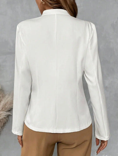 Chaqueta Casual Blazer Abierta Botones Dorados Kikinas