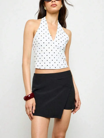 Short Pollera Falda Short Skort Asimetrica Con Kikinas