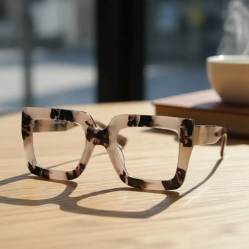 Armazón De Lentes Cuadrado Beige Transparente Kikinas Beige