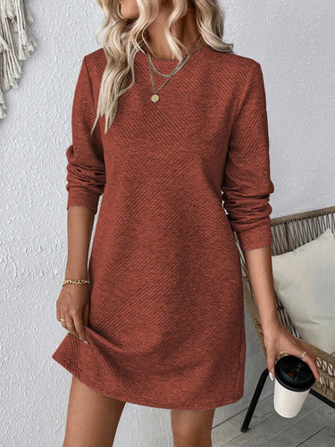 Vestido Tejido De Punto Acanalado Para Invierno Kikinas