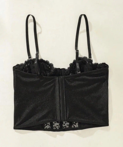 Corset De Dama Con Detalles De Encaje Con Aros