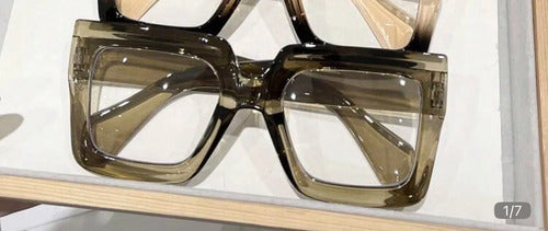 Armazón De Lentes Cuadrado Grises Kikinas Gris Oscuro