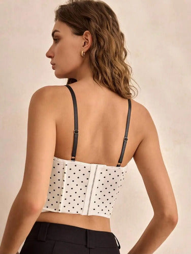 Top Corset Tipo Bustier Con Encaje Kikinas