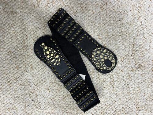 Cinto Elastico Con Hebilla De Tachas Kikinas