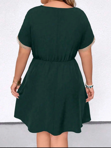 Vestido De Verano Escote V Talle Grande