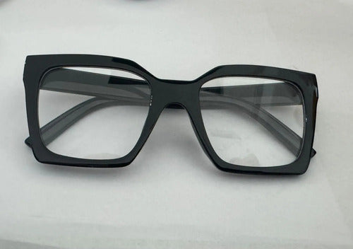 Armazón De Lentes Cuadrado Fashion De Pasta Kikinas Negro