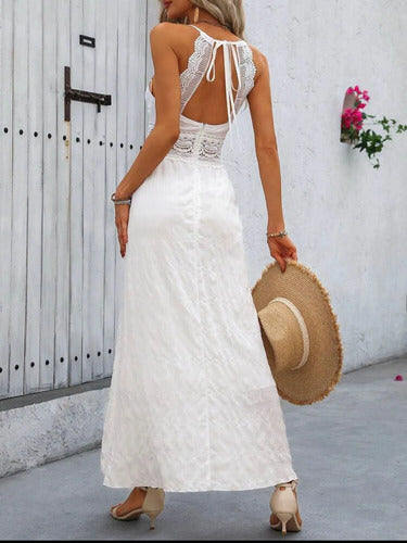 Vestido Gasa Tejido Playero Verano Salida De Playa Solera