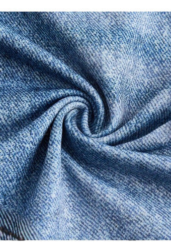 Pollera Corta Minifalda Con Estampado De Jean
