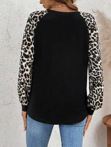 Buzo Con Mangas Diseño De Leopardo