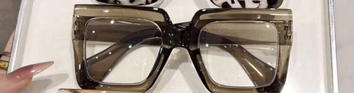 Armazón De Lentes Cuadrado Grises Kikinas Gris Oscuro