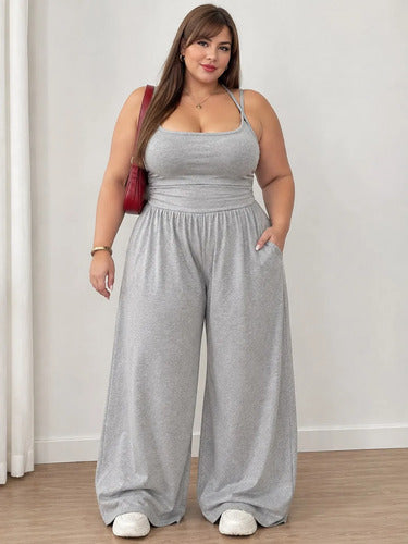 Enterito Monito Enterizo Casual Oxford Talle Grande