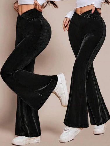 Pantalón Oxford Terciopelo Acampanado De Fiesta Kikinas