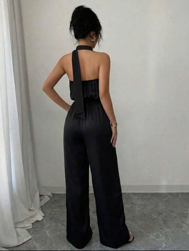 Monito Enterizo Enterito De Fiesta Elegante Escote Encaje Negro Lisa/encaje Xl