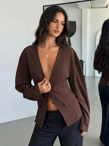 Blazer Saco Saquito Casual Tela Ligera Kikinas