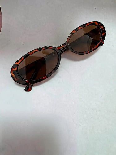 Lentes De Sol Retro Ovalados Carey Kikinas Ovalado Carey Marrón