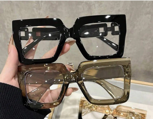 Armazón De Lentes Cuadrado Grises Kikinas Gris Oscuro