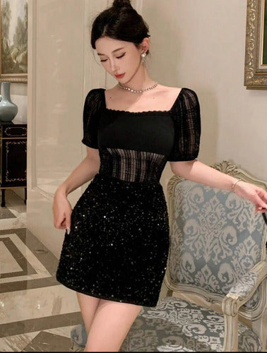 Pollera Minifalda De Fiesta De Lentejuelas Brillante Kikinas