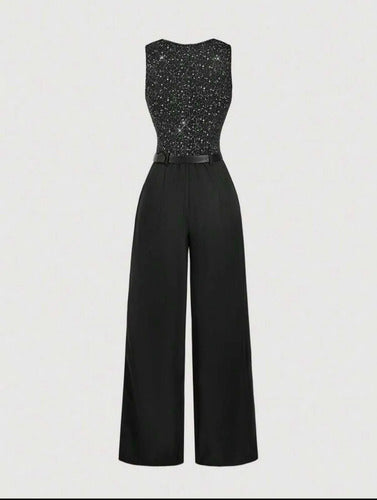 Mono Enterizo Enterito De Fiesta Elegante Con Tela Brillante