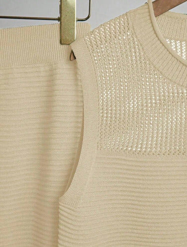 Conjunto Top Pollera Verano Playero De Punto Tejido Kikinas