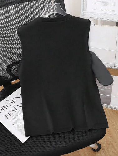 Blusa Musculosa Con Brillantes Y Perlas Kikinas