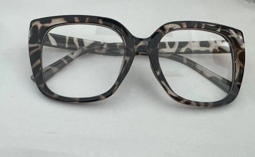 Armazón De Lentes Ovalado Cat Eyes Animal Print Kikinas Leopardo