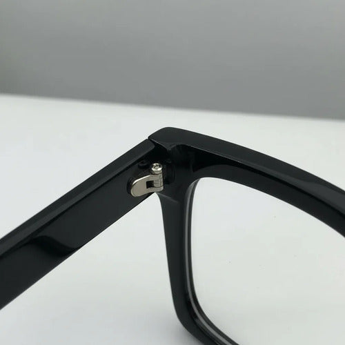 Armazón De Lentes Cuadrado Fashion De Pasta Kikinas Negro