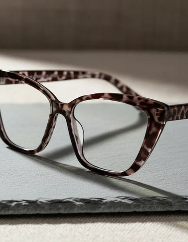 Lentes De Filtro Azul Ojo De Gato Gafas Cateyes Kikinas Leopardo