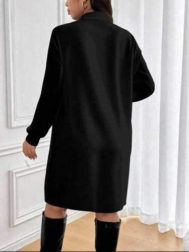 Vestido De Cuello Polera Talle Grande Plus Size Kikinas