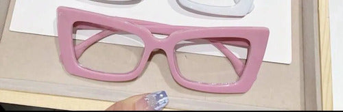Lentes Rosa Armazon Filtro Luz Azul Antifatiga Pc Cel Tv Rosa