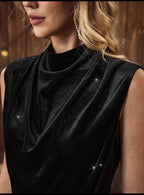 Blusa Remera De Invierno De Terciopelo Cuello Alto Kikinas