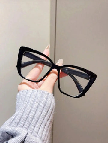 Lentes Negros Armazon Filtro Luz Azul Antifatiga Pc Cel Tv Negro