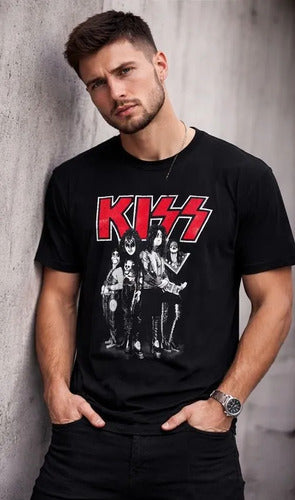 Remera Bender Diseño Kiss Negro Kiss Unica Algodón