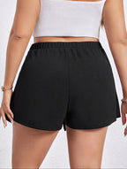 Short Pollera Talle Grande Tela Elastizada Con Detalle Aros