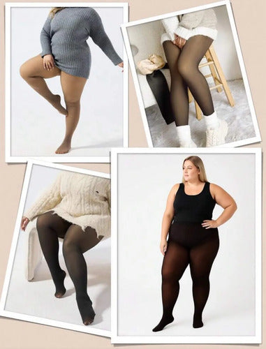 Medias Térmicas Polares Corderit Plus Size Van De Xl Al 5xl Piel Corderito Unico