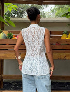 Blusa Remera De Encaje Moda Napoleón