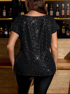 Blusa Plus Size Talle Grande Top Fiesta Brillante Kikinas