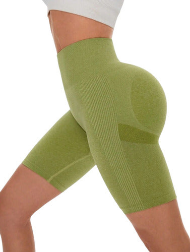 Calzas Biker Push Up Shein Mujer Adulto Tiro Alto