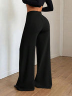 Pantalon Palazzo Botones Dorados Elastizado Napoleón Kikina