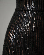 Monito Enterito De Fiesta Tela Lentejuelas Escote V