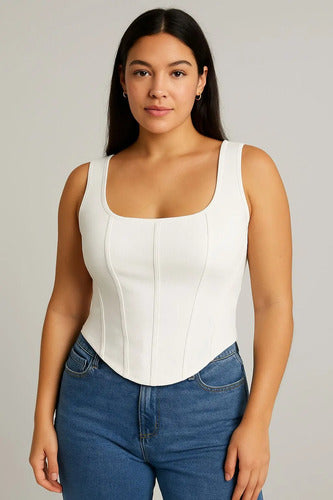 Top De Vestir Asimétrico Dama Blusa Tipo Bustier Kikinas