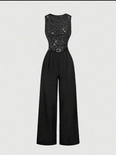 Mono Enterizo Enterito De Fiesta Elegante Con Tela Brillante