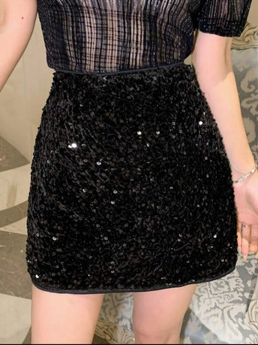 Short De Fiesta De Lentejuelas Brillante