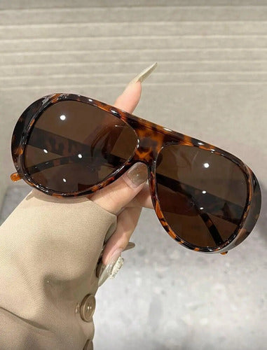 Lentes De Sol Aviador Gafas Genérico Verano  Kikinas Aviador Carey Marrón