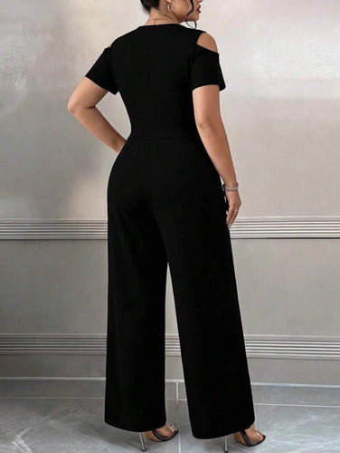 Mono Enterito Plus Size Talle Grande Hombros Descubiertos