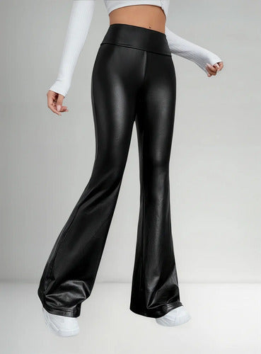 Pantalon Oxford Engomado Cuerina Dama