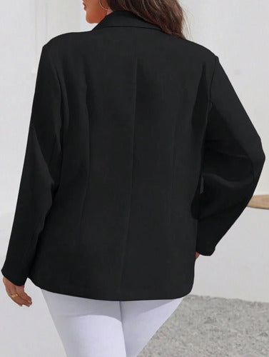 Chaqueta Blazer Saco Casual Talle Grande Botones Dorados